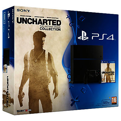 Sony PlayStation 4 Console, 500GB, Uncharted: The Nathan Drake Collection Sony PlayStation 4 Console, 500GB, Uncharted: The Nathan Drake Collection